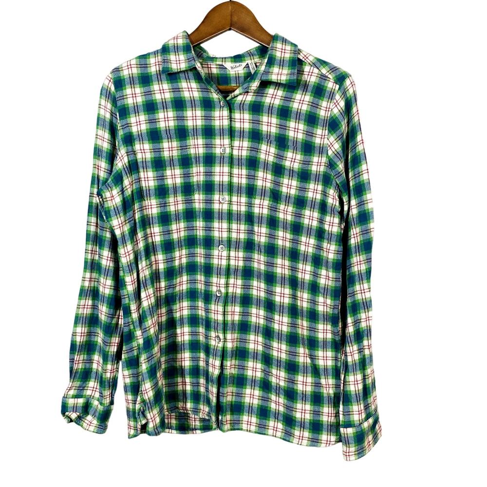 Woolrich Plaid Button Up Shirt Long Sleeve Women - L